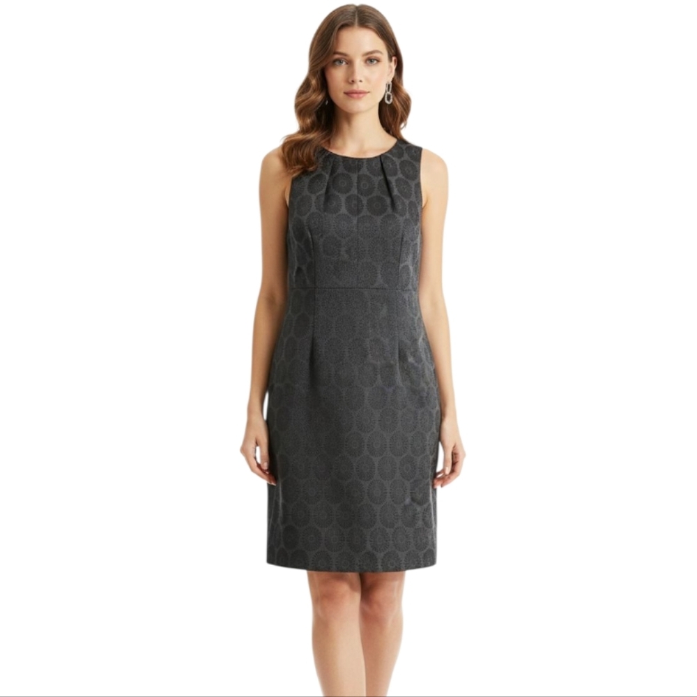 JUST TAYLOR Cotton Blend Black Sleeveless Midi Dress Size 8